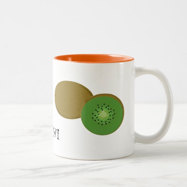 Kiwi Fruit Two-Tone Coffee Mug (Right)