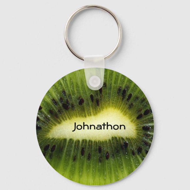 Kiwi Fruit With Name Keychain (Front)