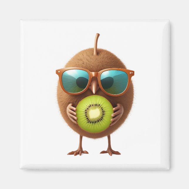 Kiwi Fun Cheerful Vacation Tropical Drink Fruits Magnet (Front)