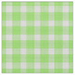 Kiwi Green and white checkered plaid gingham Fabric
