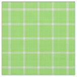 Kiwi Green and white windowpane plaid gingham Fabric