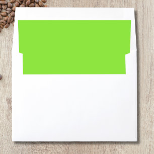 Kiwi Green playful fresh modern tone solid color Envelope Liner