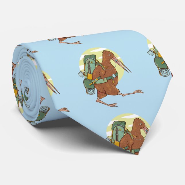 Kiwi hiking tramping neck tie (Rolled)