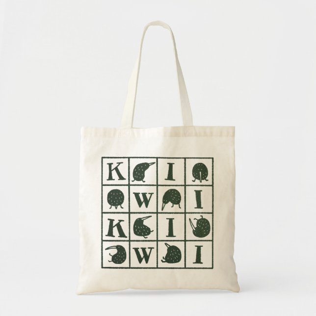 Kiwi in the matrix tote bag (Front)