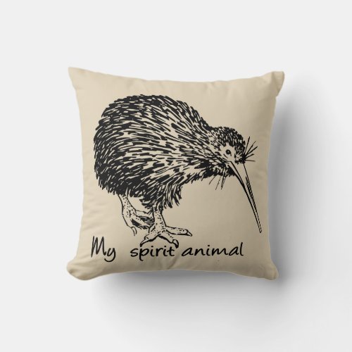 Kiwi is my spirit animal throw pillow