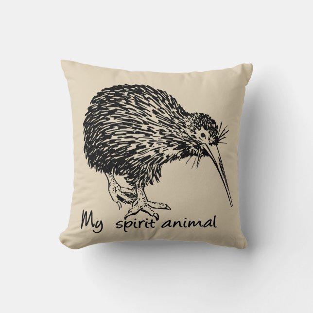 Kiwi is my spirit animal. throw pillow (Front)