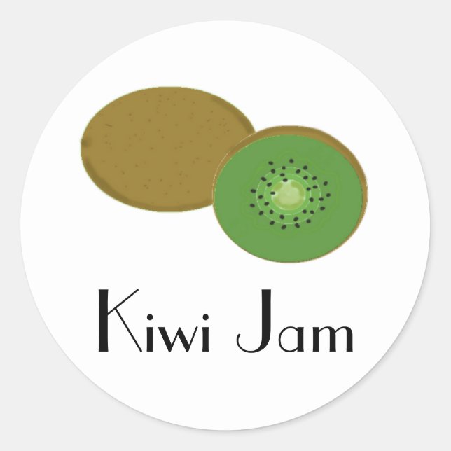 Kiwi Jam Classic Round Sticker (Front)