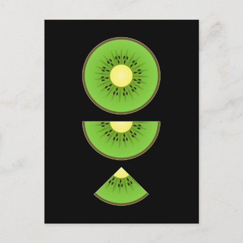 Kiwi Kawaii Cute Fruit Postcard
