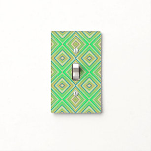 Kiwi Lime Green Alternative Diamond Pattern Light Switch Cover