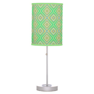 Kiwi Lime Green Alternative Diamond Pattern Table Lamp