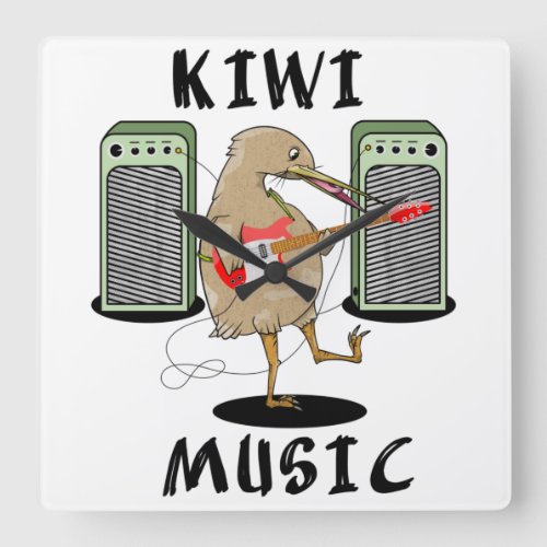 Kiwi Music Square Wall Clock