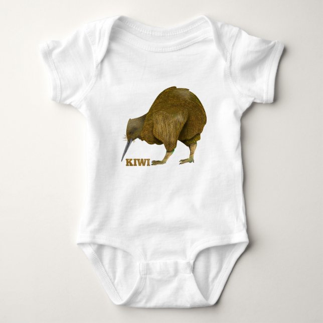 Kiwi N.Z. Bird Baby Bodysuit (Front)