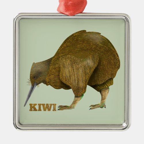 Kiwi NZ Bird Metal Ornament