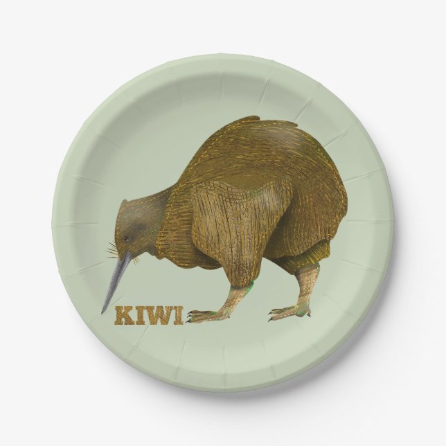 Kiwi N.Z. Bird Paper Plates (Front)
