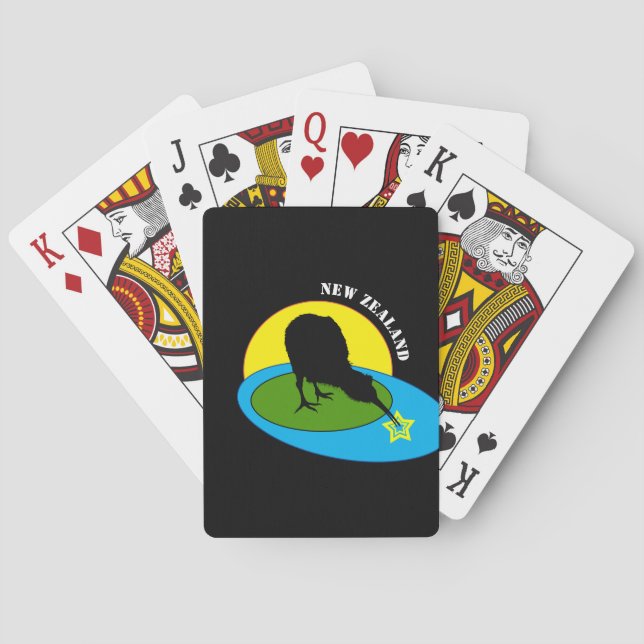 Kiwi - New Zealand Bird & Bro travel (games) Poker Cards (Back)