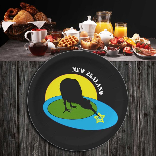 Kiwi - New Zealand Bird & Bro (travel party) Paper Plates (Creator Uploaded)