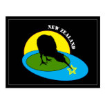 Kiwi - New Zealand Bird & Bro travel Postcard