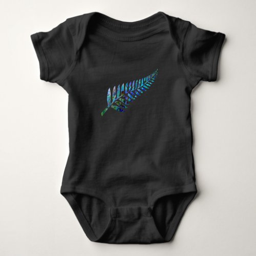 KIWI NEW ZEALAND FERN PAUA BABY BODYSUIT