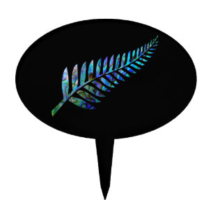 KIWI NEW ZEALAND FERN PAUA CAKE TOPPER