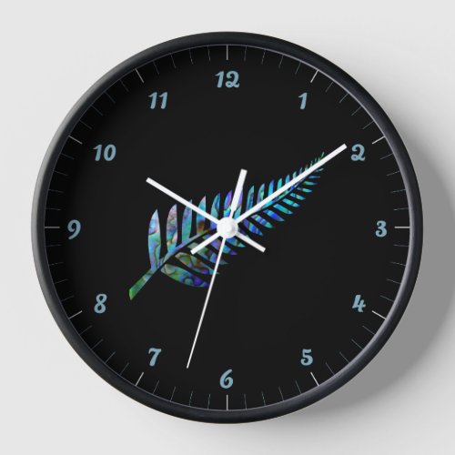 KIWI NEW ZEALAND FERN PAUA CLOCK