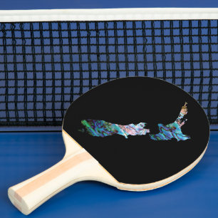 KIWI NEW ZEALAND MAP PAUA PING PONG PADDLE