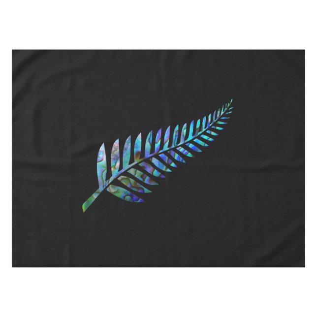 KIWI NEW ZEALAND PAUA FERN TABLECLOTH (Front (Horizontal))