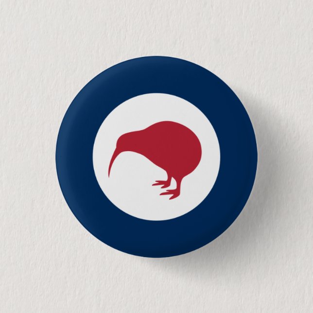 Kiwi NZ Roundel Badge Button (Front)