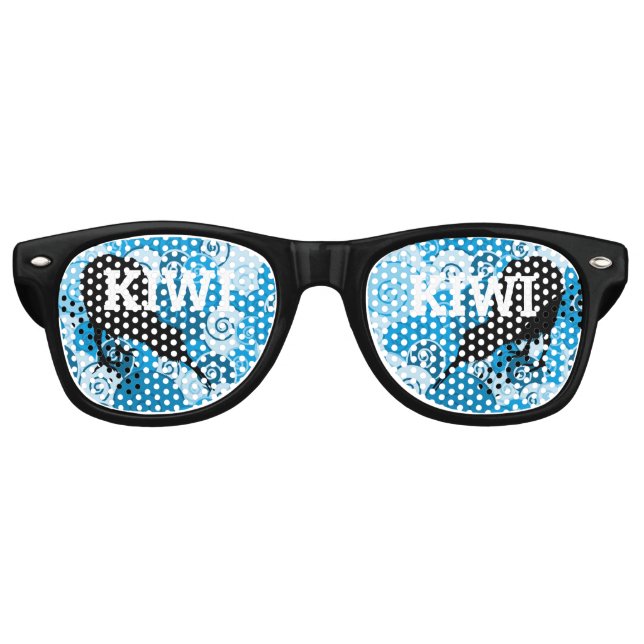 KIWI NZ Wave retro Shades / Fun Party Sunglasses (Front)
