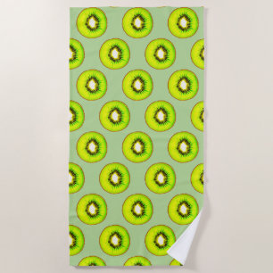 Kiwi Pattern Beach Towel