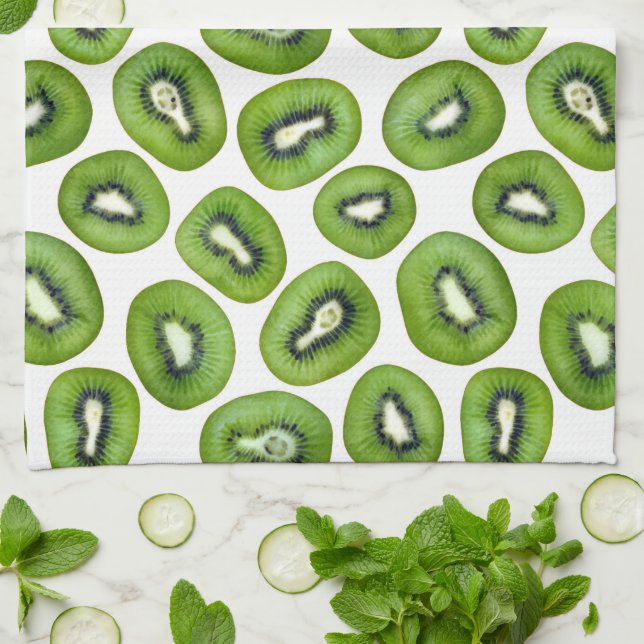 Kiwi Pattern Kitchen Towel (Folded)