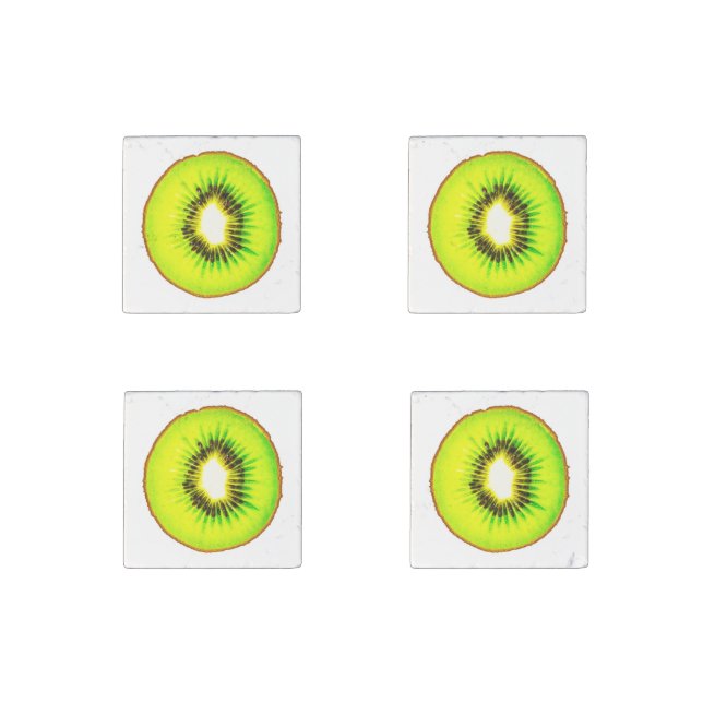 Kiwi Pattern Stone Magnet (Front)