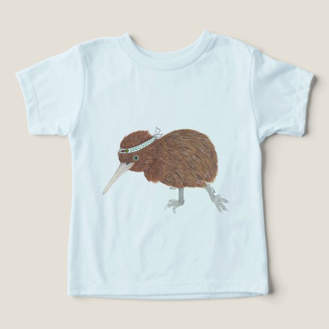 KIWI PRACTICING KARATE  TODDLER T-SHIRT (Design Front)