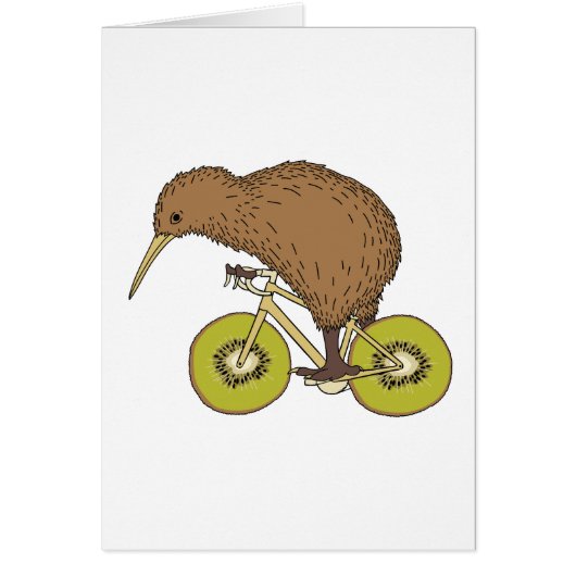 Kiwi Riding Bike With Kiwi Wheels Cards (Front)