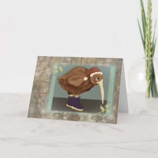 Kiwi Santa Holiday Card