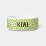 Kiwi Seeds Ceramic Pet Bowl<br><div class="desc">Kiwi- Kiwi fruit in white background with kiwi seeds</div>