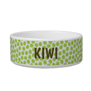 Kiwi Seeds Ceramic Pet Bowl