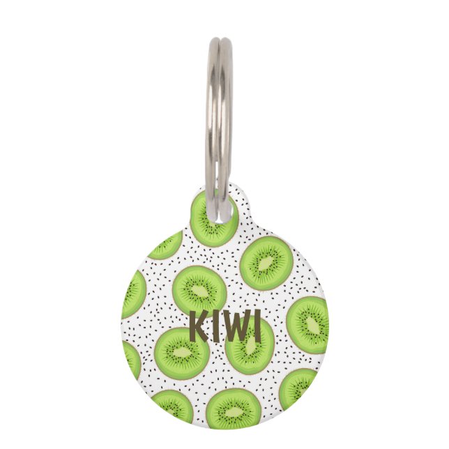 Kiwi Seeds Round Pet Tag (Front)