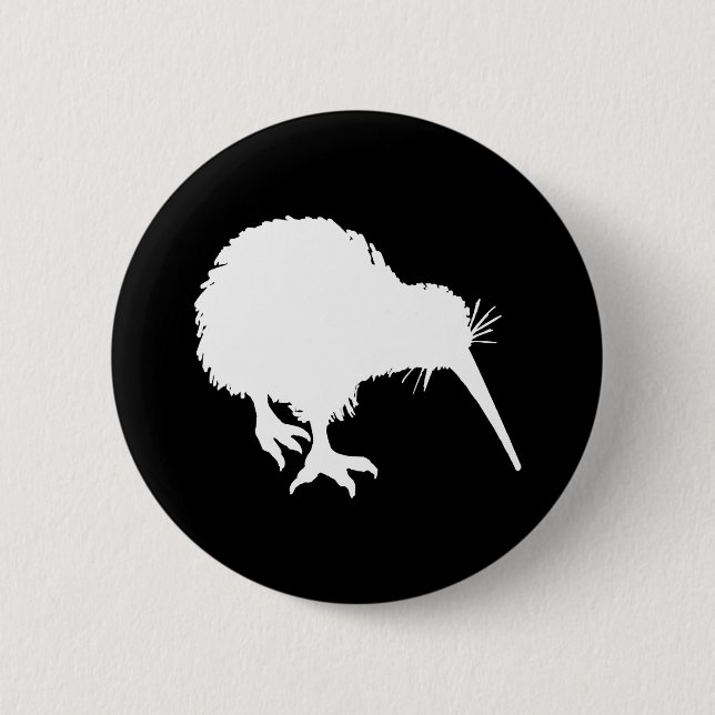 Kiwi Silhouette Pinback Button (Front)
