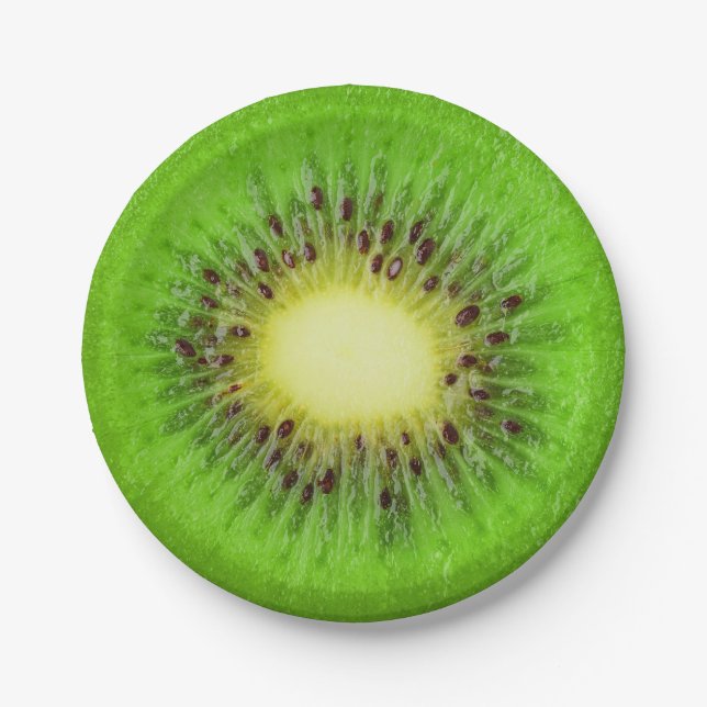 Kiwi slice paper plates (Front)
