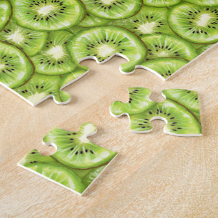 Kiwi Slice Pattern Jigsaw Puzzle