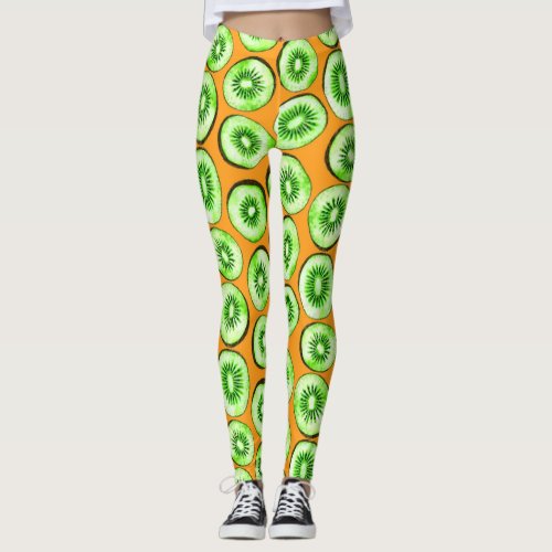 Kiwi slices leggings