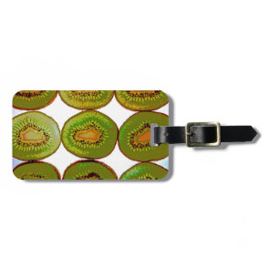 Kiwi slices luggage tag