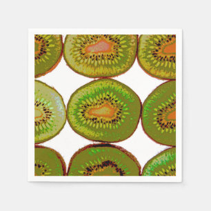 Kiwi slices napkins