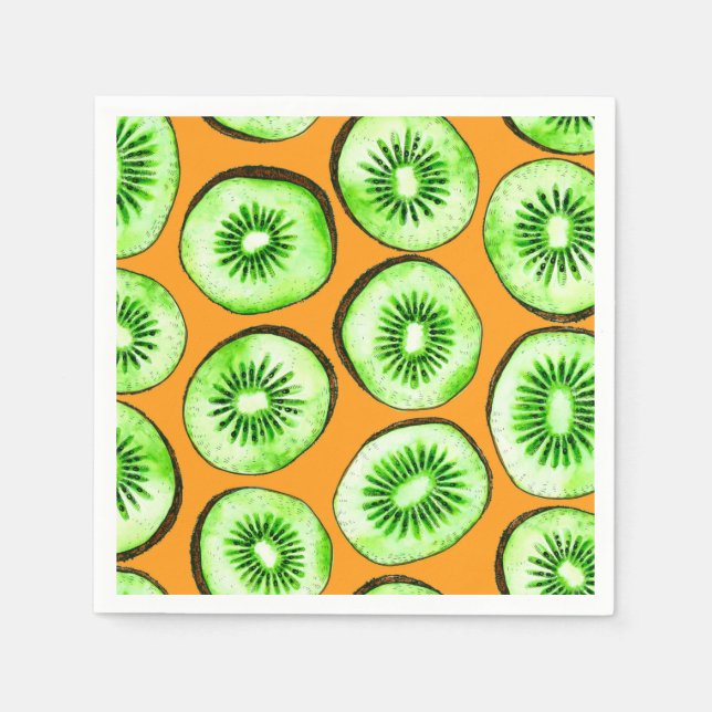 Kiwi slices napkins (Front)