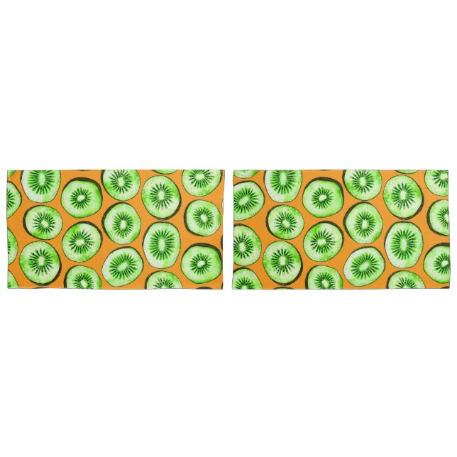 Kiwi slices pillow case (Front-Set)