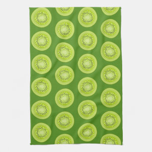 Kiwi Stylized Fruit Slices Kitchen Towel