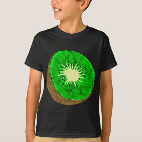 Kiwi Summer Tropical Exotic Sour Fruit Vegetarian  T_Shirt