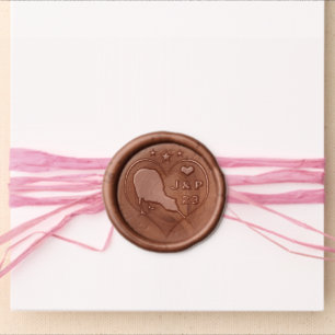 Kiwi Wedding Seals, New Zealand Engagement  Wax Seal Sticker