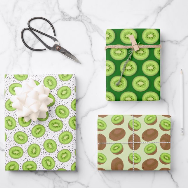 Kiwi  wrapping paper sheets (Front)