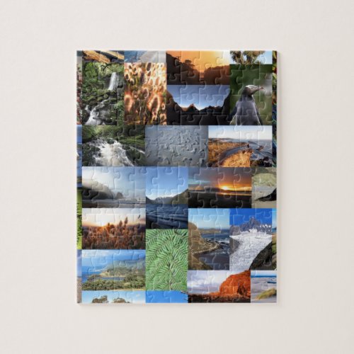 Kiwiana New Zealand nature scenic montage Jigsaw Puzzle